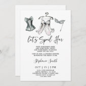 Bachelorette Lingerie Brautparty Einladung (Vorne/Hinten)