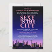 Bachelorette / Lingerie-Filmposter-Party Einladung (Vorderseite)