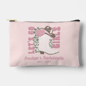 Bachelorette Makeup Bag Personalisiert letzte Rode Zubehörtasche (Vorderseite)