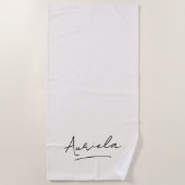 Bachelorette Minimalistische moderne Signatur-Scri Strandtuch (Vorderseite)
