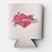 Bachelorette mit heißen rosa Herzen Dosenkühler (Vorderseite)