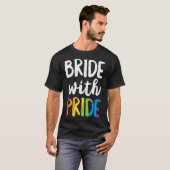 Bachelorette mit Rainbow Lesbian T-Shirt (Vorne ganz)