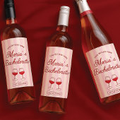 Bachelorette Modern Wine Label Weinetikett