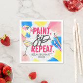 Bachelorette Moderne Marmormalerei und Sip Napkins Serviette (Beispiel)