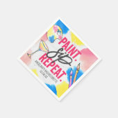 Bachelorette Moderne Marmormalerei und Sip Napkins Serviette (Ecke)