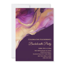 Bachelorette - Modernes Lila Rosa und Gold