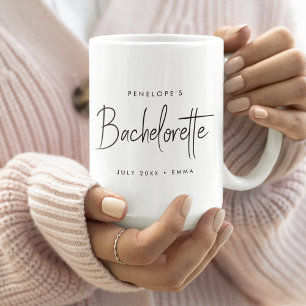 Bachelorette Modernes Minimalistisches Drehbuch Kaffeetasse