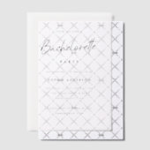 Bachelorette | Modernes Minimalistisches Party Pergament Einladungen (Versetzt (Einladung))
