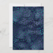 Bachelorette (Navy and Turquoise Stripes and Dots Einladung (Rückseite)