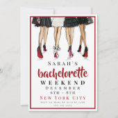 Bachelorette New York City Weekend Fashion Party Einladung (Vorderseite)