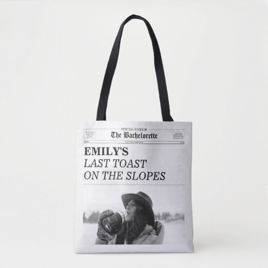 Bachelorette Newspaper Last Toast On The Slopes In Tasche (Vorderseite)