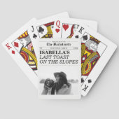 Bachelorette Newspaper Last Toast On The Slopes Spielkarten (Rückseite)