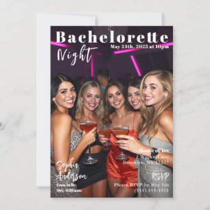 Bachelorette Night Magazine Cover Einladung