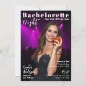Bachelorette Night Magazine Cover Einladung (Vorderseite)