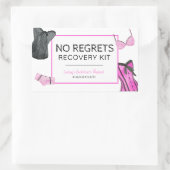 Bachelorette No Regrets Erholung Kit Rechteckiger Aufkleber (Tasche)