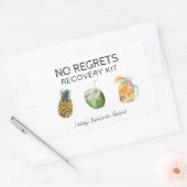 Bachelorette No Regrets Erholung Kit Rechteckiger Aufkleber (Umschlag)
