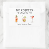 Bachelorette No Regrets Erholung Kit Rechteckiger Aufkleber (Tasche)