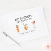 Bachelorette No Regrets Erholung Kit Rechteckiger Aufkleber (Umschlag)