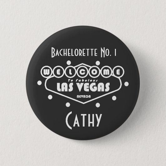 Bachelorette Nr. 1 Las Vegas Button (Vorderseite)