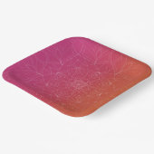 Bachelorette Ombré Pink & Orange Party Pappteller (Gewinkelt)