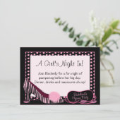 Bachelorette Pajama Party Einladung (Stehend Vorderseite)