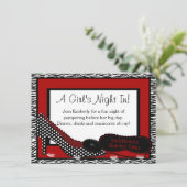 Bachelorette Pajama Party Einladung (Stehend Vorderseite)