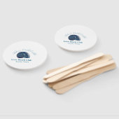 Bachelorette party beach club blue sea shell name  fächer (Non-assembled)