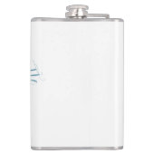 Bachelorette party beach club blue sea shell name  flachmann (Rückseite)