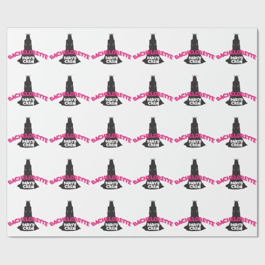bachelorette party crew geschenkpapier (Flach)