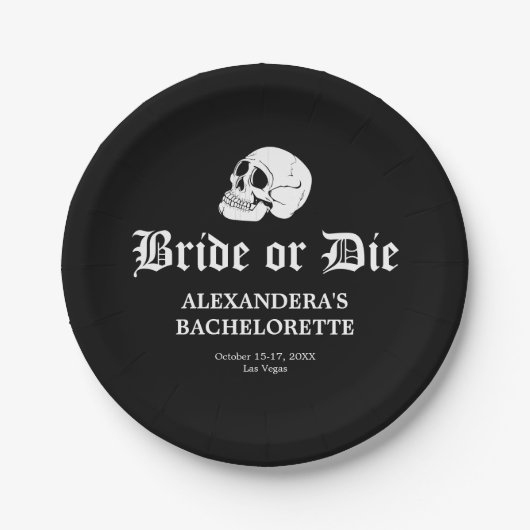 Bachelorette-Party: Die oder Tote Tote Do Uns Pappteller (Vorderseite)