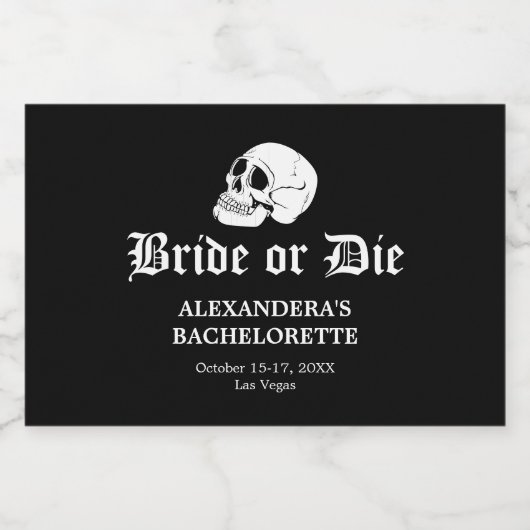 Bachelorette-Party: Die oder Tote Tote Do Uns Schaumweinetikett (Einzelnes Label)