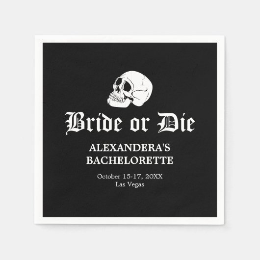 Bachelorette-Party: Die oder Tote Tote Do Uns Serviette (Vorderseite)