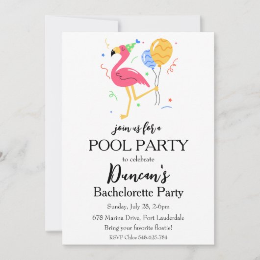 Bachelorette-Party Einladung (Vorderseite)
