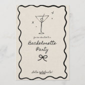 Bachelorette Party Invitation for Bride-to-Be Girl Einladung (Rückseite)