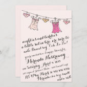 BACHELORETTE PARTY INVITATION // LINGERIE SHOWER EINLADUNG (Vorne/Hinten)