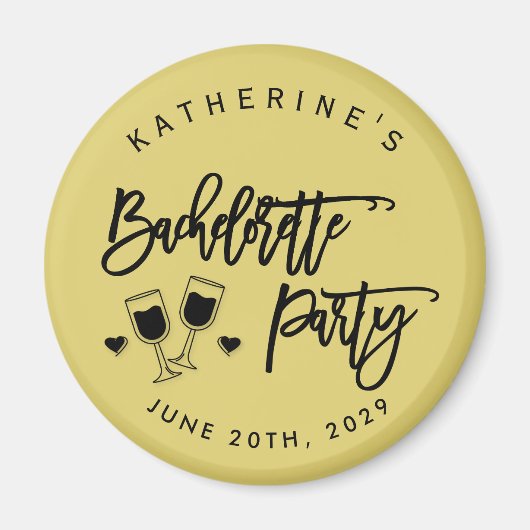 Bachelorette Party Island Citrus Yellow Magnets Magnet (Vorne)