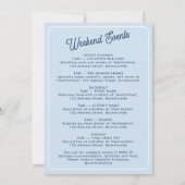 Bachelorette Party Itinerary Bach Weekend Retro Einladung (Rückseite)