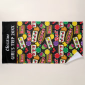 Bachelorette Party Las Vegas Casino Pattern Strandtuch (Vorderseite)