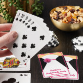 Bachelorette Party Poker White and Pink Bride Spielkarten (In Situ)