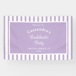 Bachelorette Party Retro Modern LightPurple Classy Banner