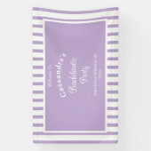 Bachelorette Party Retro Modern LightPurple Classy Banner (Vertikal)