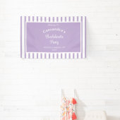 Bachelorette Party Retro Modern LightPurple Classy Banner (InSitu)