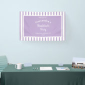 Bachelorette Party Retro Modern LightPurple Classy Banner (Messe)