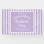 Bachelorette Party Retro Modern LightPurple Classy Banner (Horizontal)