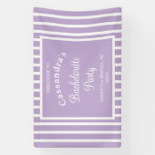 Bachelorette Party Retro Modern LightPurple Classy Banner (Vertikal)