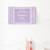 Bachelorette Party Retro Modern LightPurple Classy Banner (InSitu)