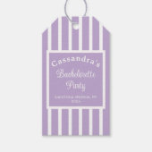 Bachelorette Party Retro Modern LightPurple Classy Geschenkanhänger (Vorderseite)