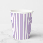 Bachelorette Party Retro Modern LightPurple Classy Pappbecher (Rechts)