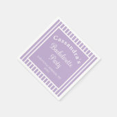 Bachelorette Party Retro Modern LightPurple Classy Serviette (Ecke)