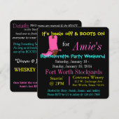 BACHELORETTE PARTY WEEKEND INVITE EINLADUNG (Vorne/Hinten)